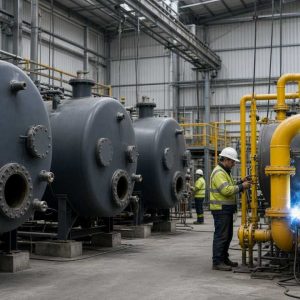 Монтаж котлов и газопроводов в промышленной котельной